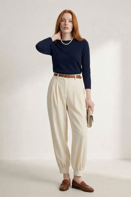 Geknoopte Tailored Broek met Ceintuurlus - Image 6