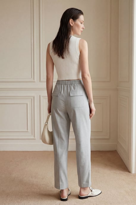 Hoge Taille Rechte Pantalons met Zakken - Image 2