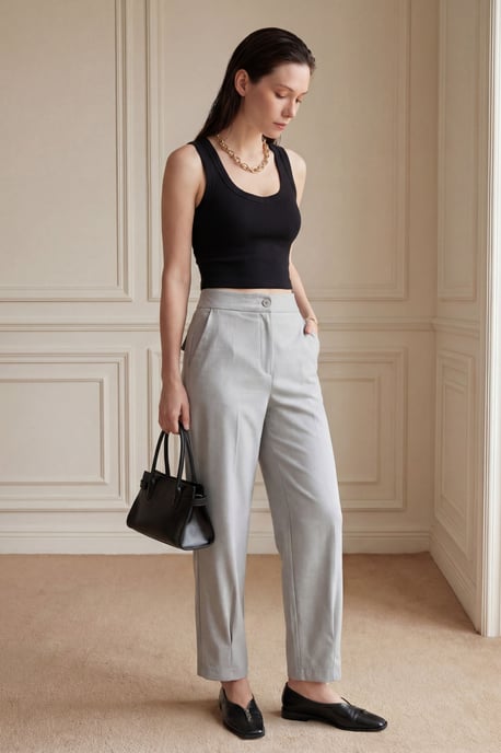 Hoge Taille Rechte Pantalons met Zakken - Image 4