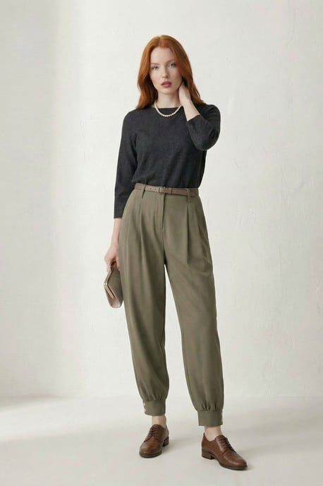 Gestrikte Knopsluiting Slim Fit Broek - Image 2