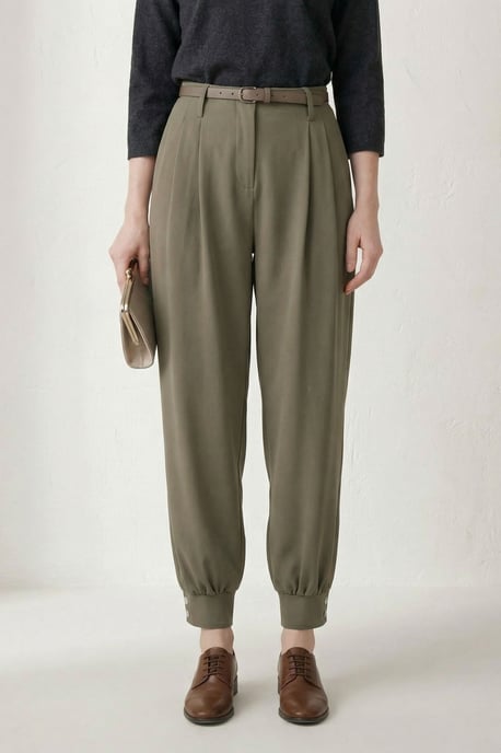 Gestrikte Knopsluiting Slim Fit Broek - Image 3