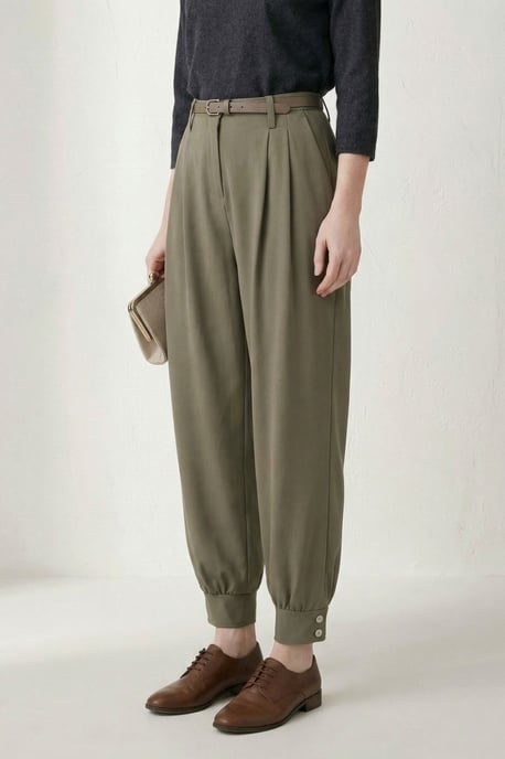 Gestrikte Knopsluiting Slim Fit Broek - Image 4