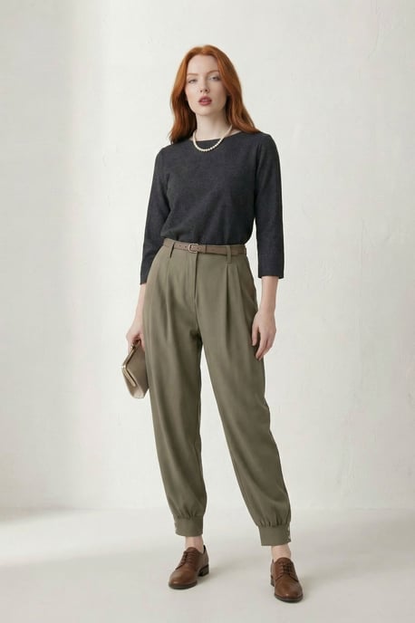Gestrikte Knopsluiting Slim Fit Broek - Image 6