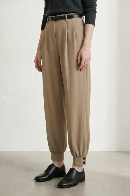 Geklede Broek met Ceintuur en Knopen - Image 4