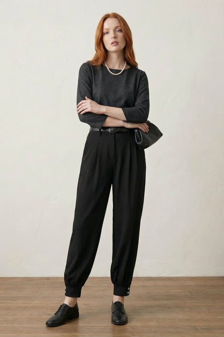 Gepelde Buttoned Leg Op maat gemaakte Broek - Image 2