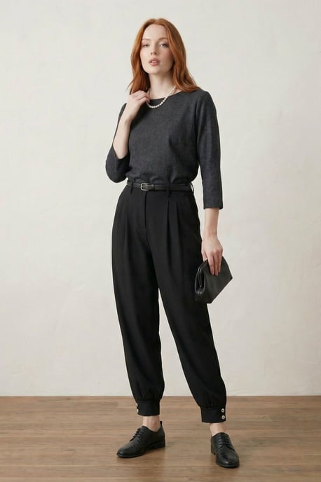 Gepelde Buttoned Leg Op maat gemaakte Broek - Image 6