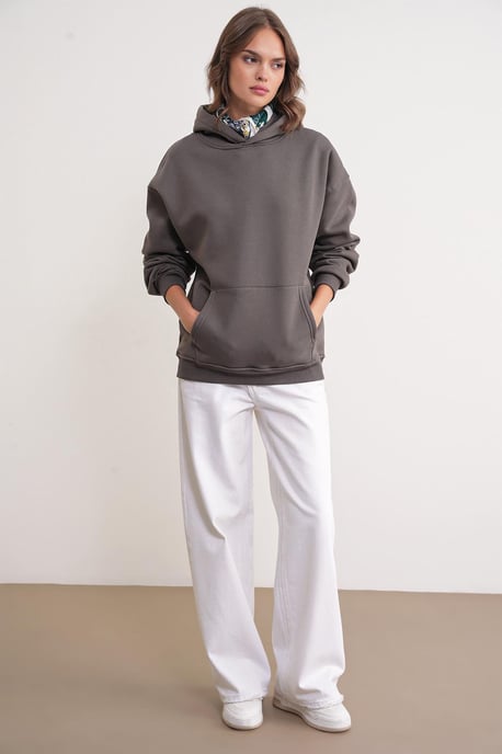 Oversized Hooded Sweatshirt met Zak - Image 2