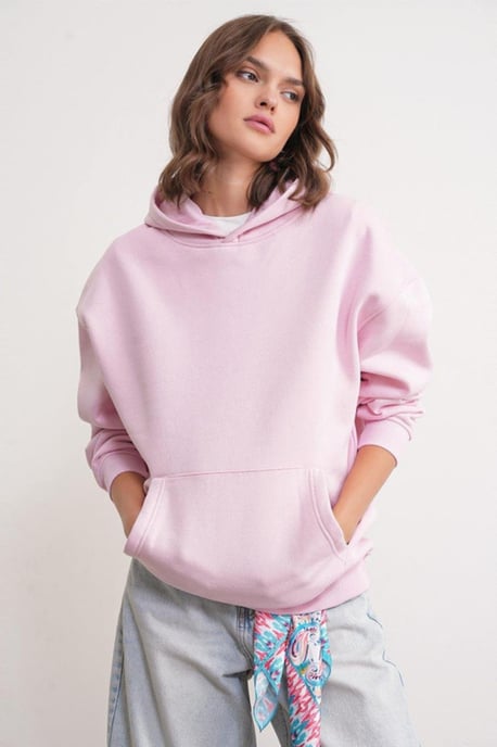 Oversized Hooded Sweatshirt met Zak - Image 3