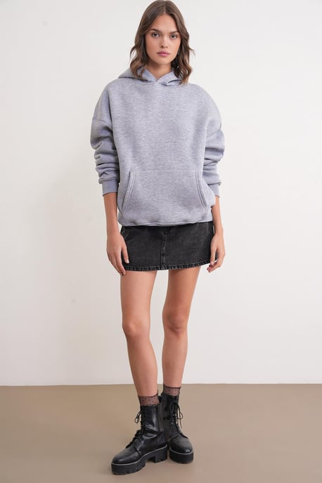 Oversized Hooded Sweatshirt met Zak - Image 2
