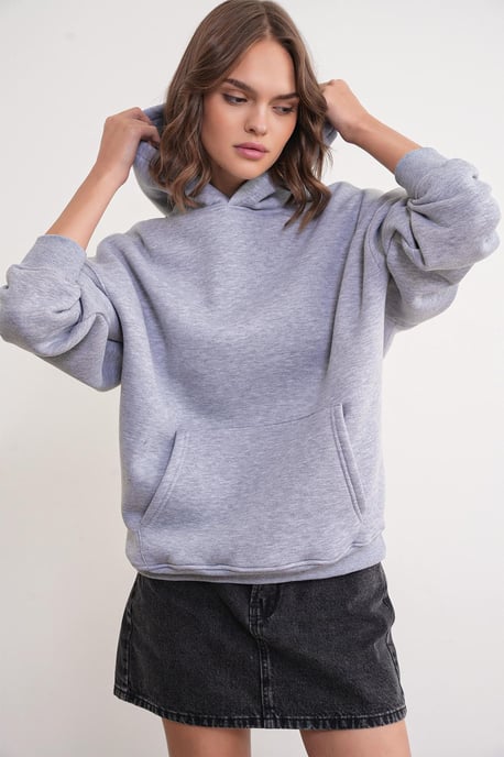 Oversized Hooded Sweatshirt met Zak - Image 4