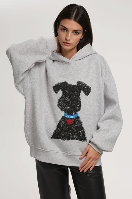Overmaat Hoodie met Print - Image 1