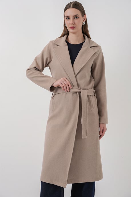 Dubbelzijdige Coat met Knoopsluiting en Textuur - Image 1