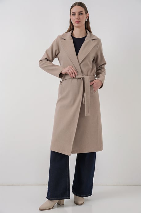 Dubbelzijdige Coat met Knoopsluiting en Textuur - Image 2