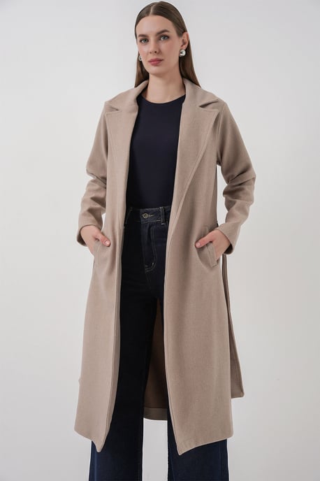 Dubbelzijdige Coat met Knoopsluiting en Textuur - Image 3