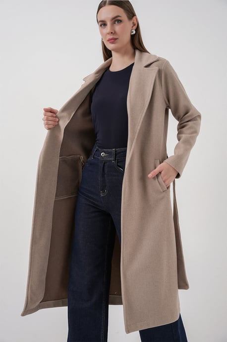 Dubbelzijdige Coat met Knoopsluiting en Textuur - Image 5
