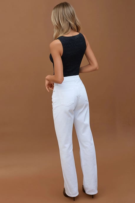 Hoge Taille Rechte Jeans - Image 3