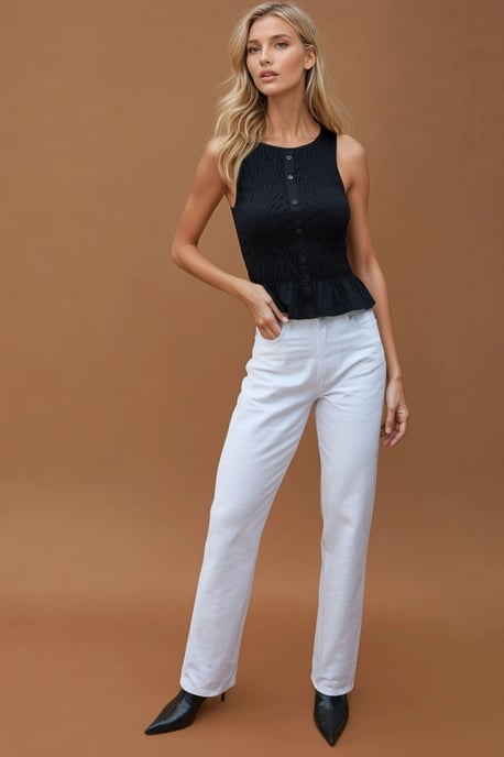 Hoge Taille Rechte Jeans - Image 5