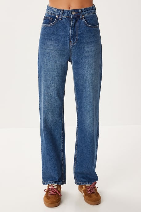 Hoge Taille Rechte Jeans - Image 3