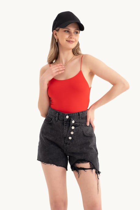 Spaghetti Band Basis Cropped Cami Top - Image 3