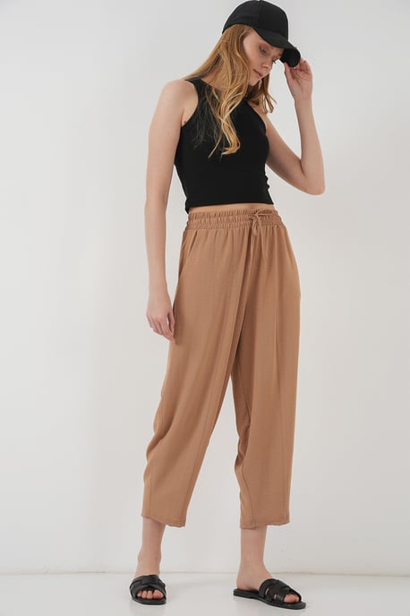 Gestructureerde Salwar Broek met Touwtjes Taille - Image 1