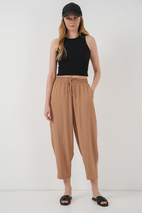Gestructureerde Salwar Broek met Touwtjes Taille - Image 3