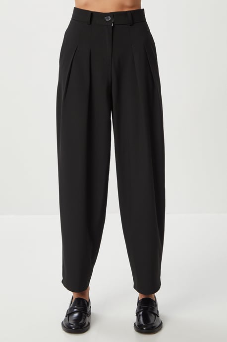 Hoge Taille Plissé Tailored Broek - Image 5