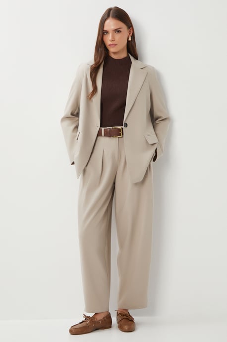 Hoge taille geplooide tailormade broek - Image 3