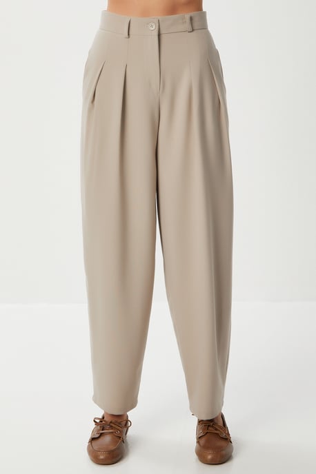 Hoge taille geplooide tailormade broek - Image 4