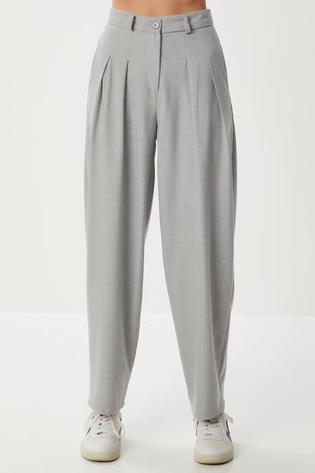 Hoge Taille Plissé Tailor-made Broek - Image 4