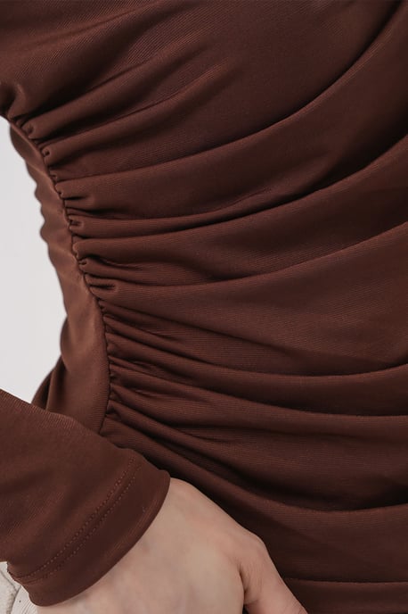 Aansluitende colblouse met drapeer-detail - Image 6