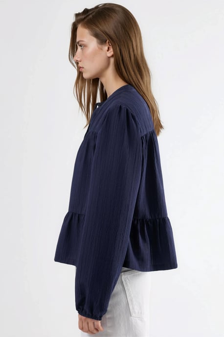 Langemouwen Tippet Kragenblouse - Image 6