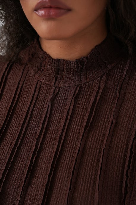 Gestructureerde Slim Fit Halve Turtleneck Blouse - Image 6