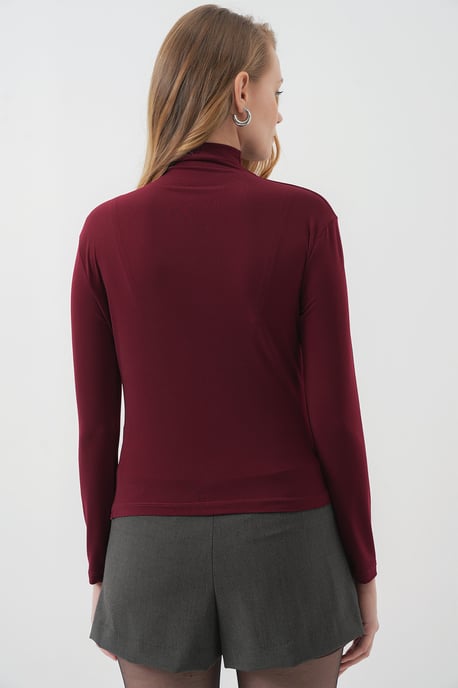 Aansluitende colblouse met drapeer-detail - Image 6
