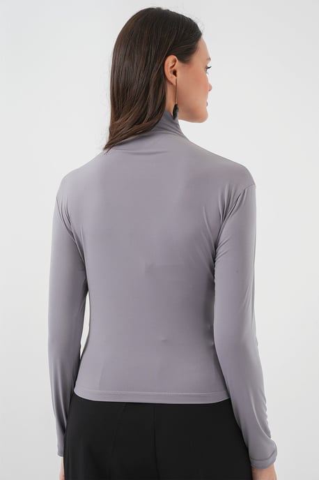 Aansluitende colblouse met drapeer-detail - Image 6