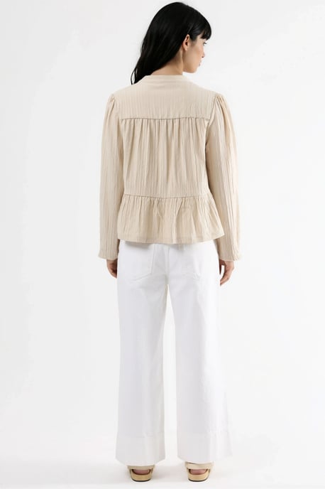 Blouse met lange mouwen en tippetkraag - Image 3
