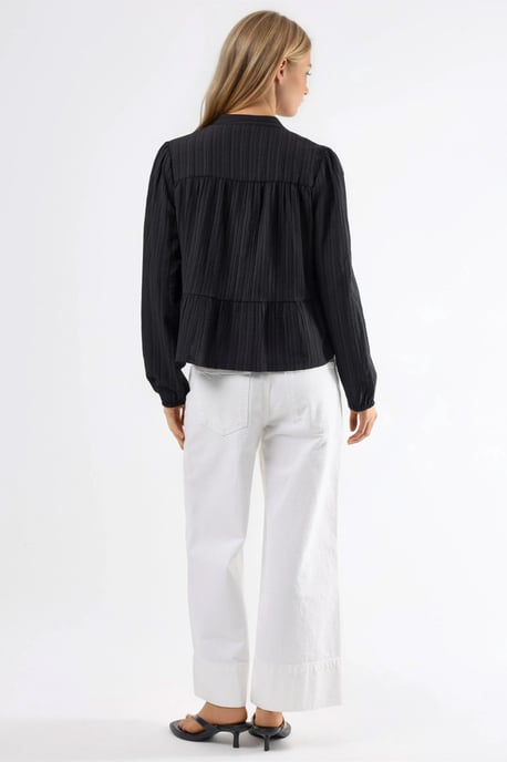 Blouse met lange mouwen en tippetkraag - Image 4