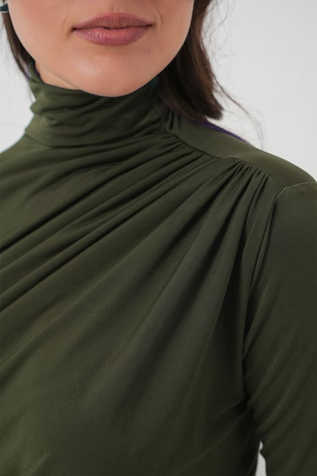 Aansluitende colblouse met drapeer-detail - Image 2