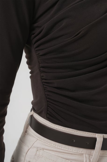 Fitted Colblouse met Drapé Detail - Image 5