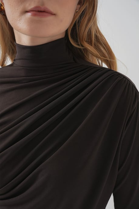 Fitted Colblouse met Drapé Detail - Image 6