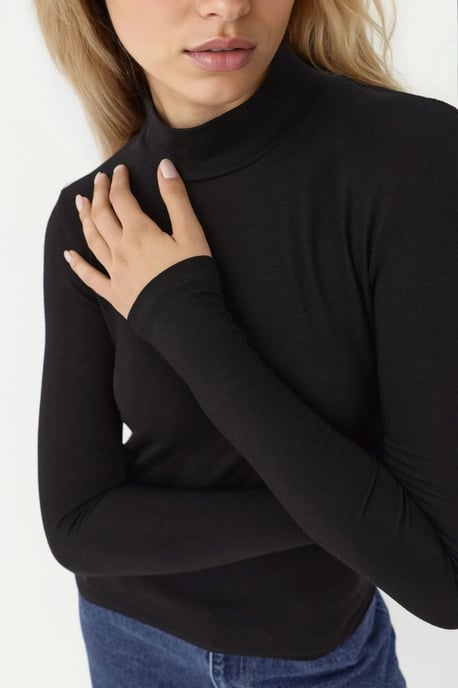 Slim Fit Coltrui met Lange Mouwen - Image 2