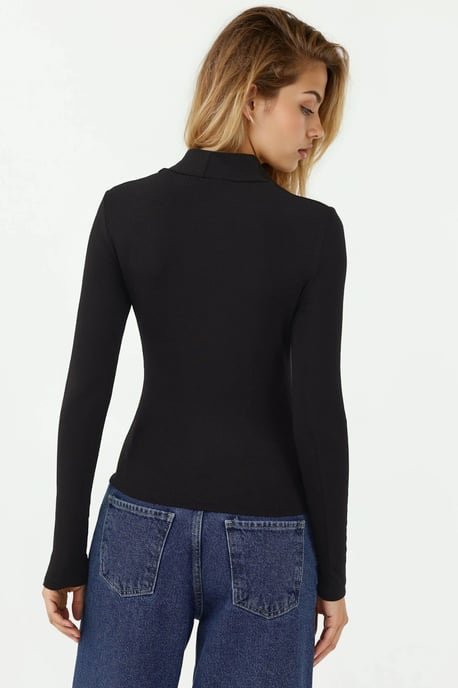 Slim Fit Coltrui met Lange Mouwen - Image 5