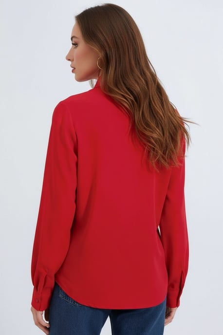 Shawl Kraag Losse Pasvorm Blouse - Image 3
