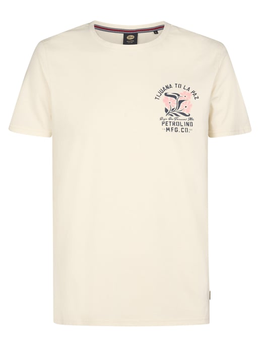 Petrol Industries - Heren T-shirt met print Onix - Wit - Image 1