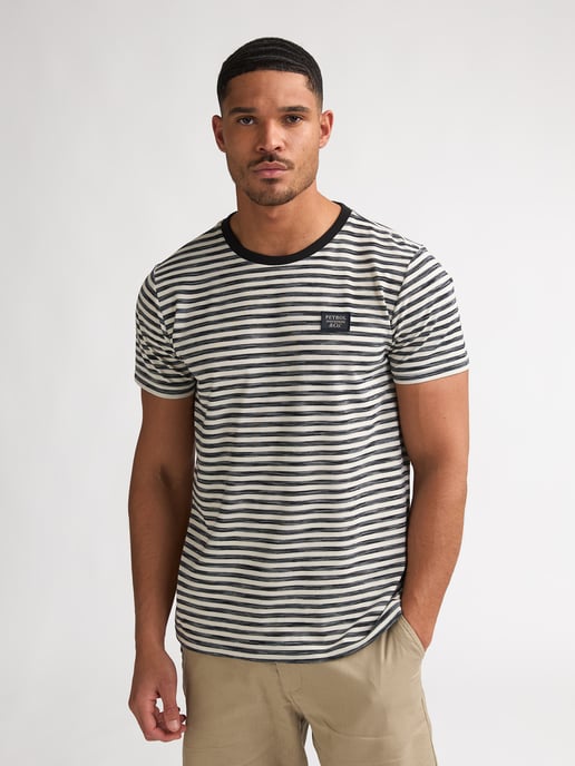 Petrol Industries - Heren Gestreept T-shirt Ceniza - Zwart - Image 3