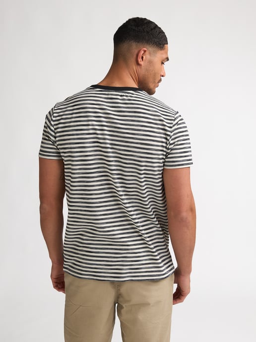 Petrol Industries - Heren Gestreept T-shirt Ceniza - Zwart - Image 4