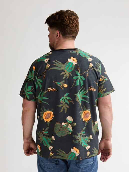 Petrol Industries - Heren Plus Size T-shirt met all-over print ArenaGris - Zwart - Image 4