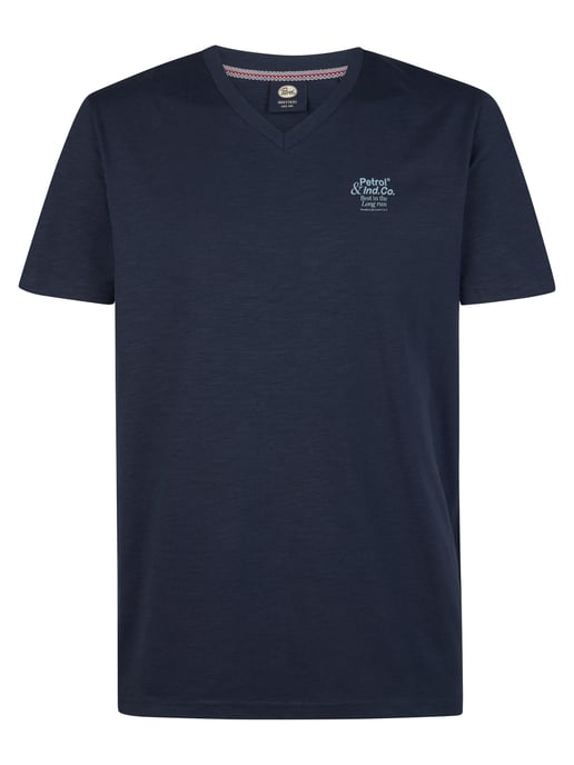 Petrol Industries - Heren T-shirt met V-hals Brisa - Blauw - Image 1