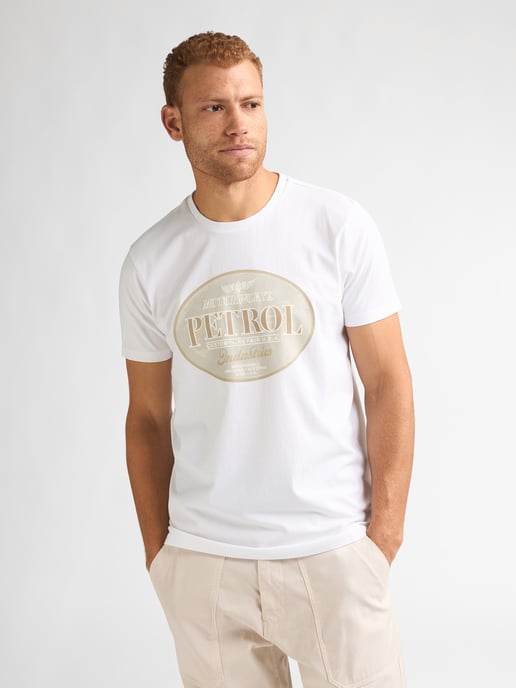 Petrol Industries - Heren Bedrukt jersey T-shirt Estrella - Wit - Image 3
