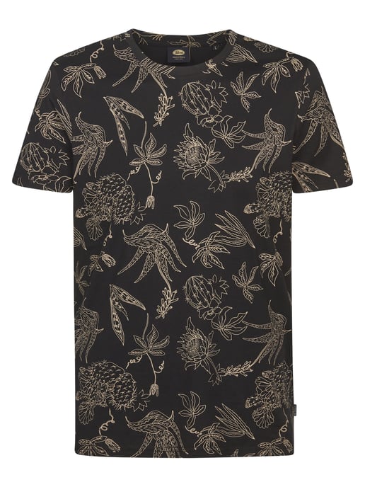 Petrol Industries - Heren T-shirt met all-over print Rocosa - Zwart - Image 1