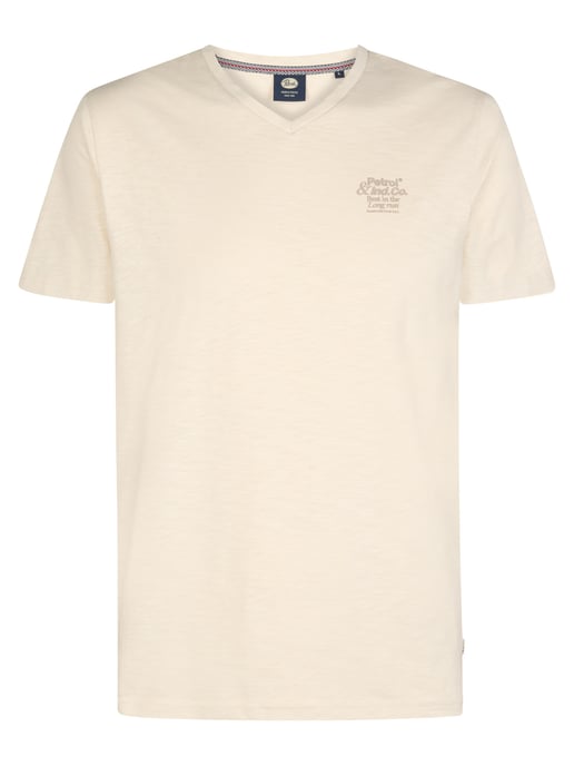 Petrol Industries - Heren T-shirt met V-hals Brisa - Wit - Image 1